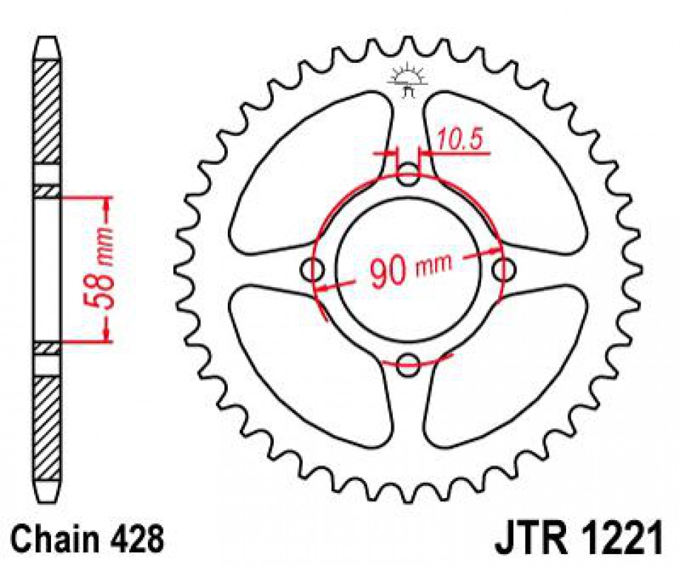 JT lánckerék JTR1221.44