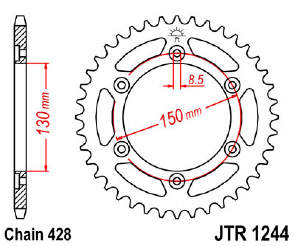 JT lánckerék JTR1244.51