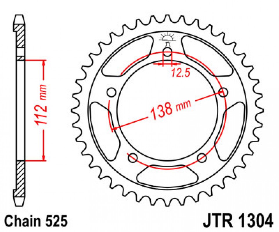 JT lánckerék JTR1304.47