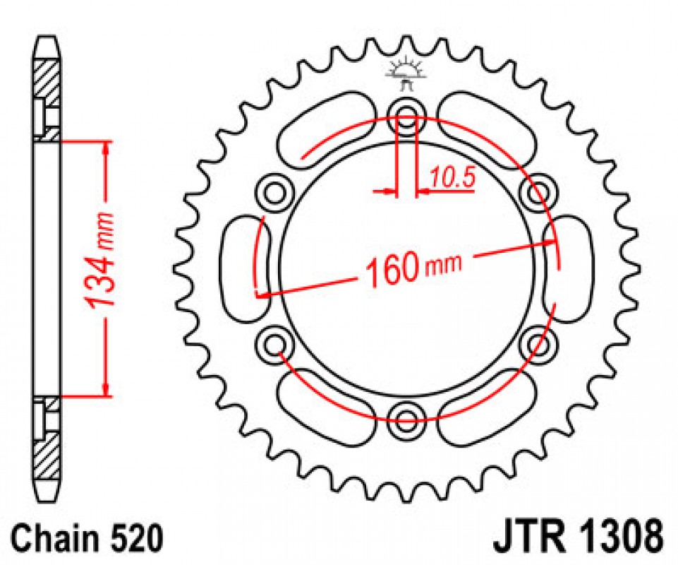 JT lánckerék JTR1308.45