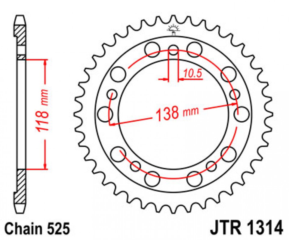 JT lánckerék JTR1314.39