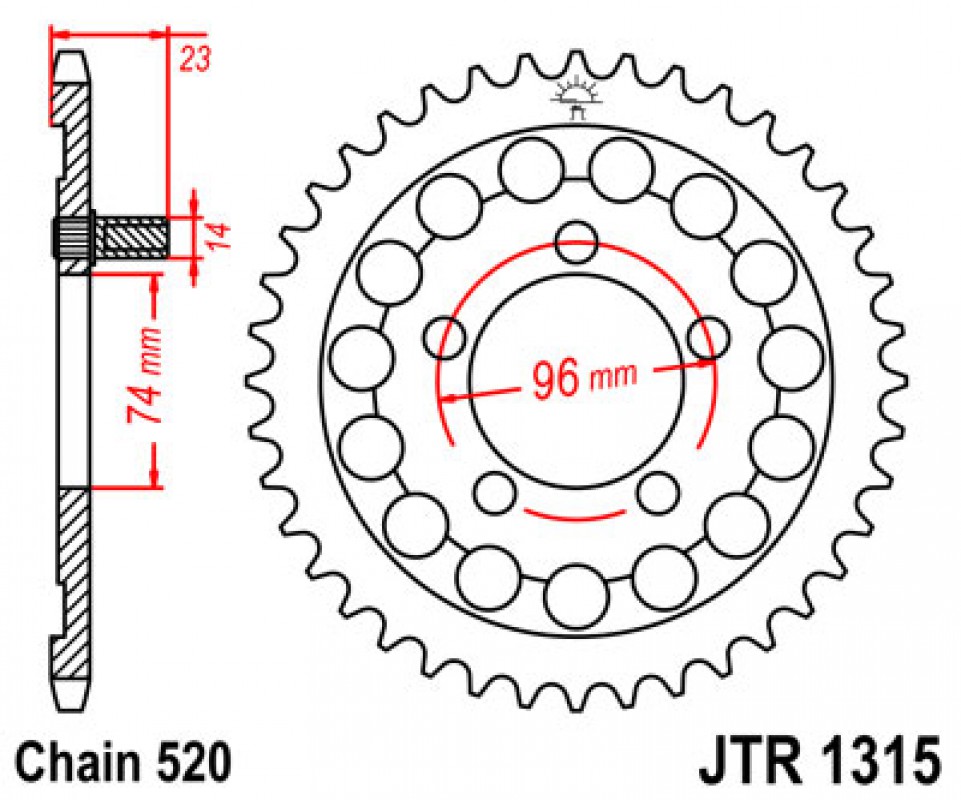 JT lánckerék JTR1315.40