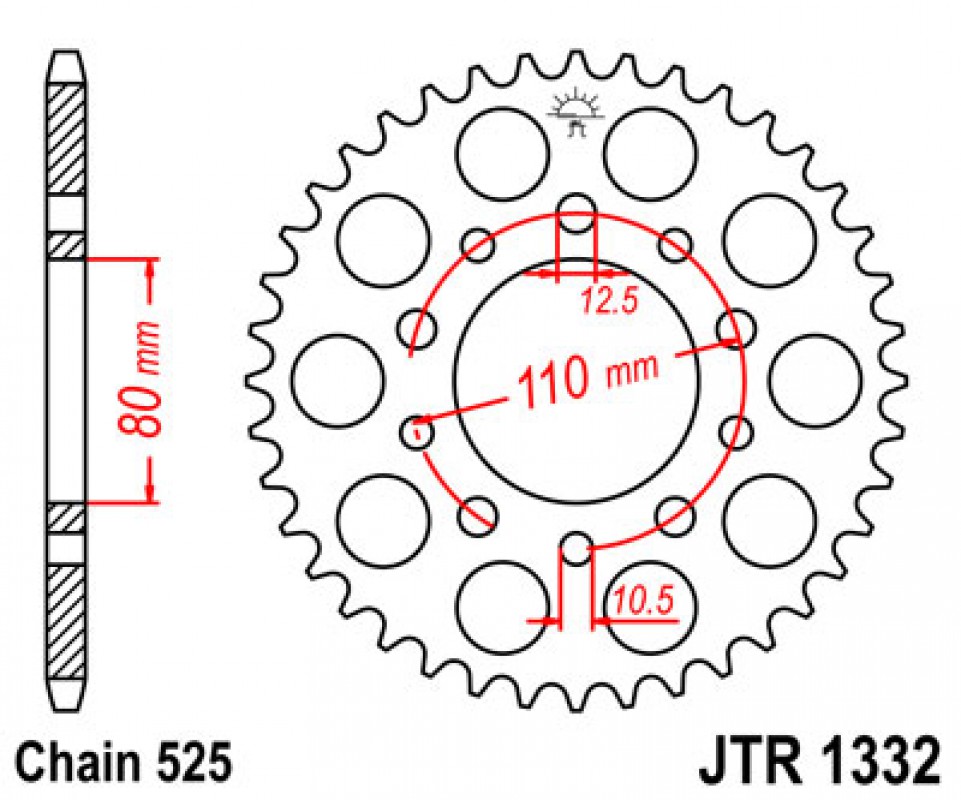 JT lánckerék JTR1332.37