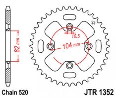 JT lánckerék JTR1352.40