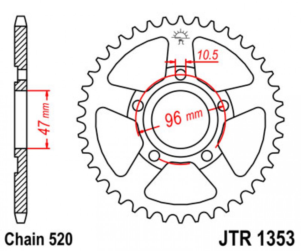 JT lánckerék JTR1353.40