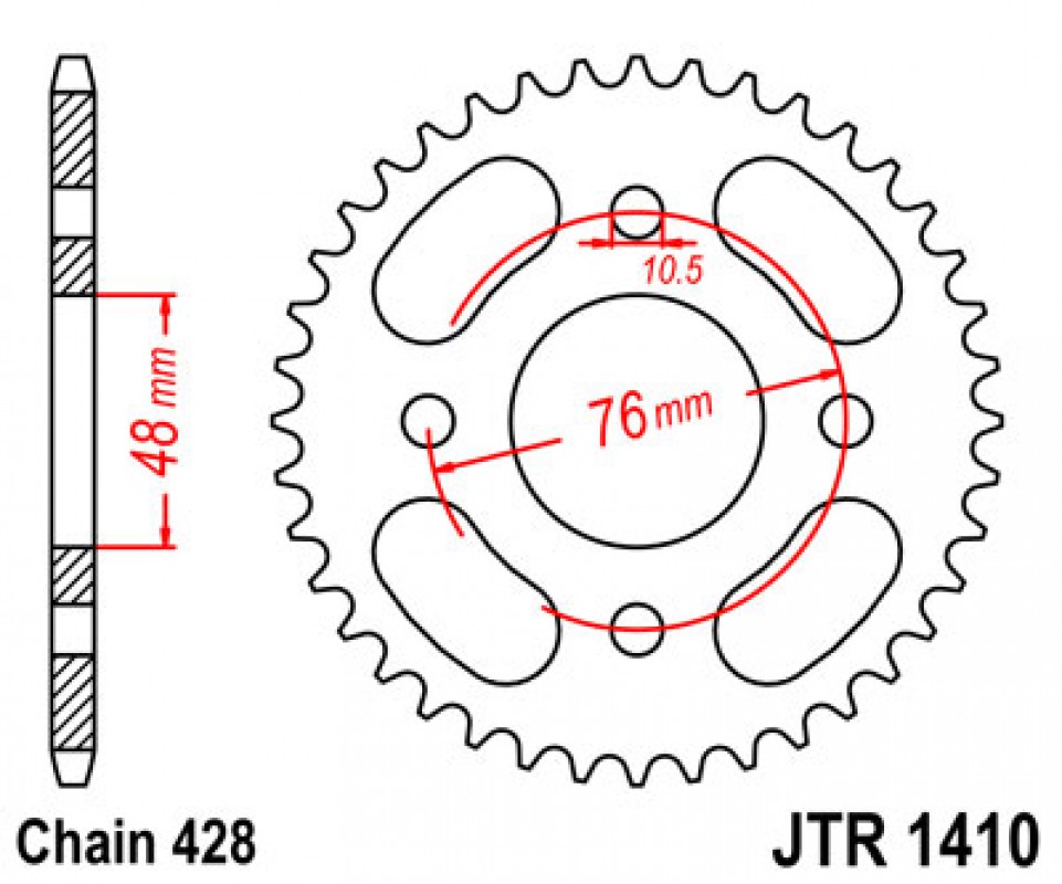 JT lánckerék JTR1410.50