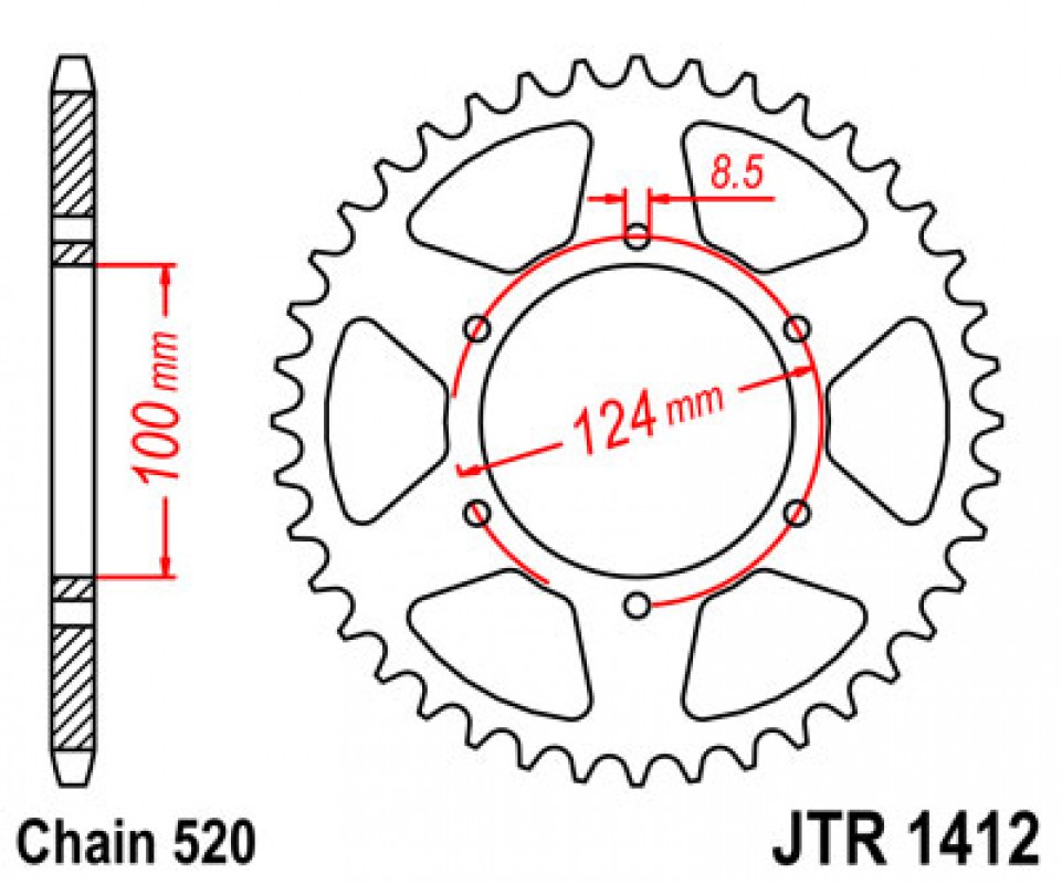 JT lánckerék JTR1412.37