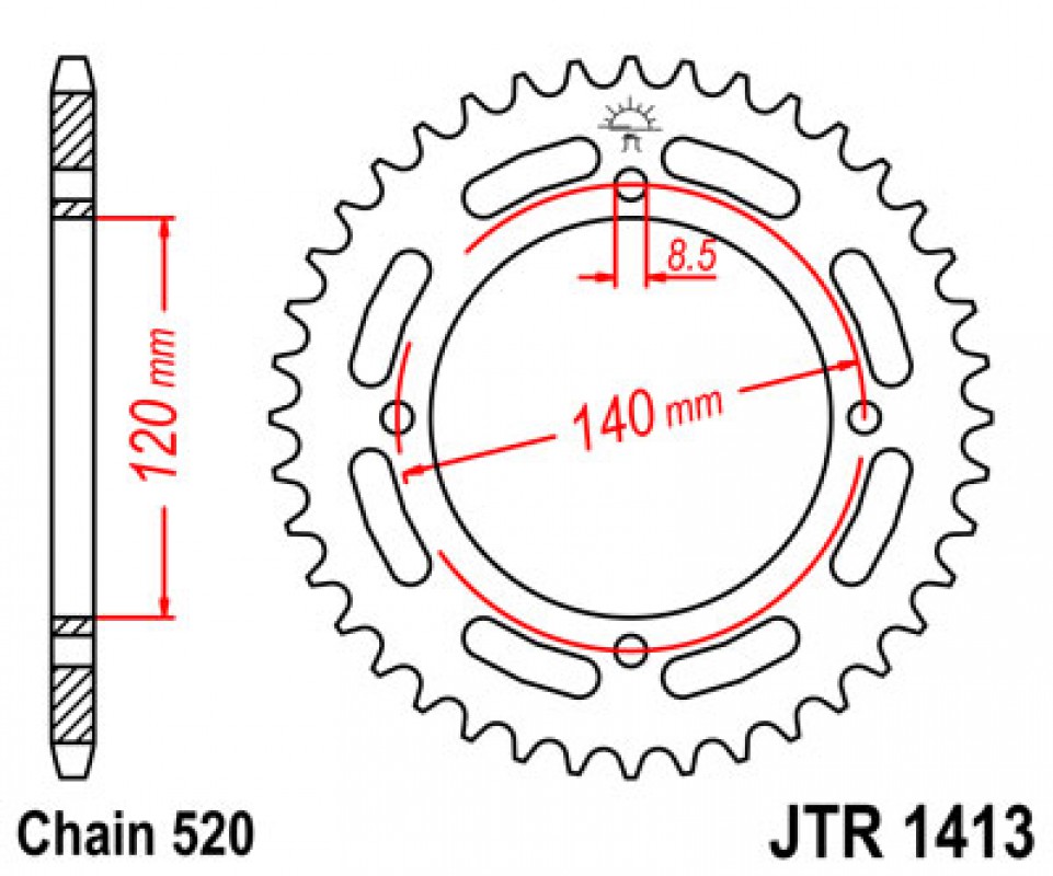 JT lánckerék JTR1413.39