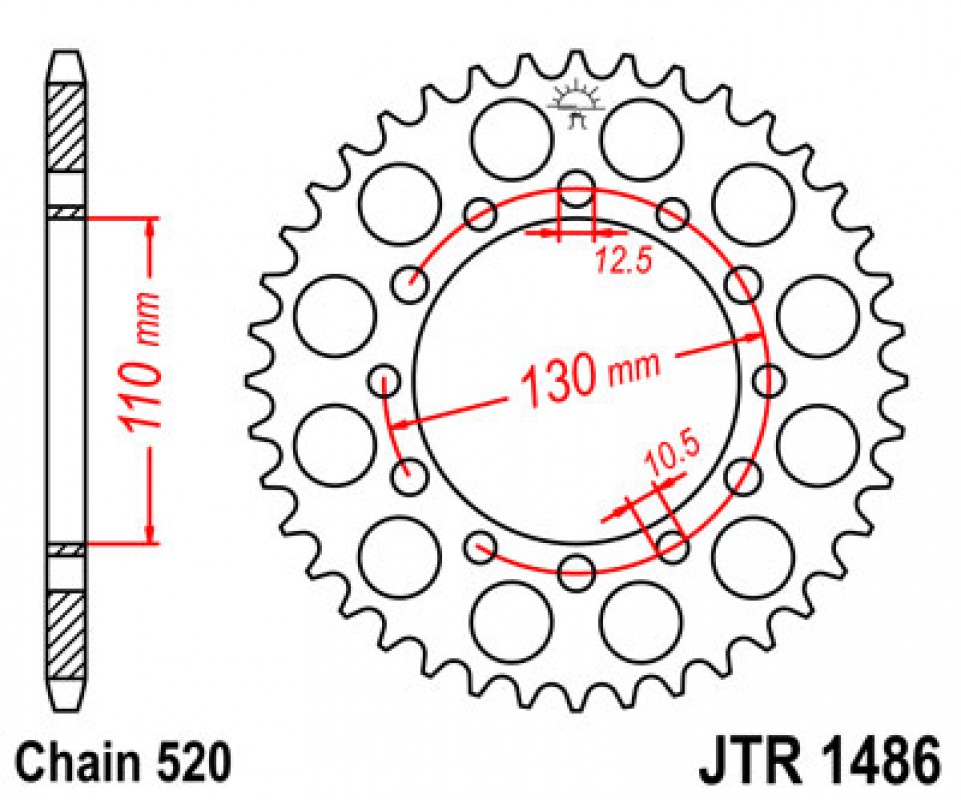 JT lánckerék JTR1486.38