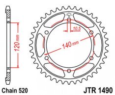 JT lánckerék JTR1490.40