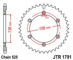 JT lánckerék JTR1791.41