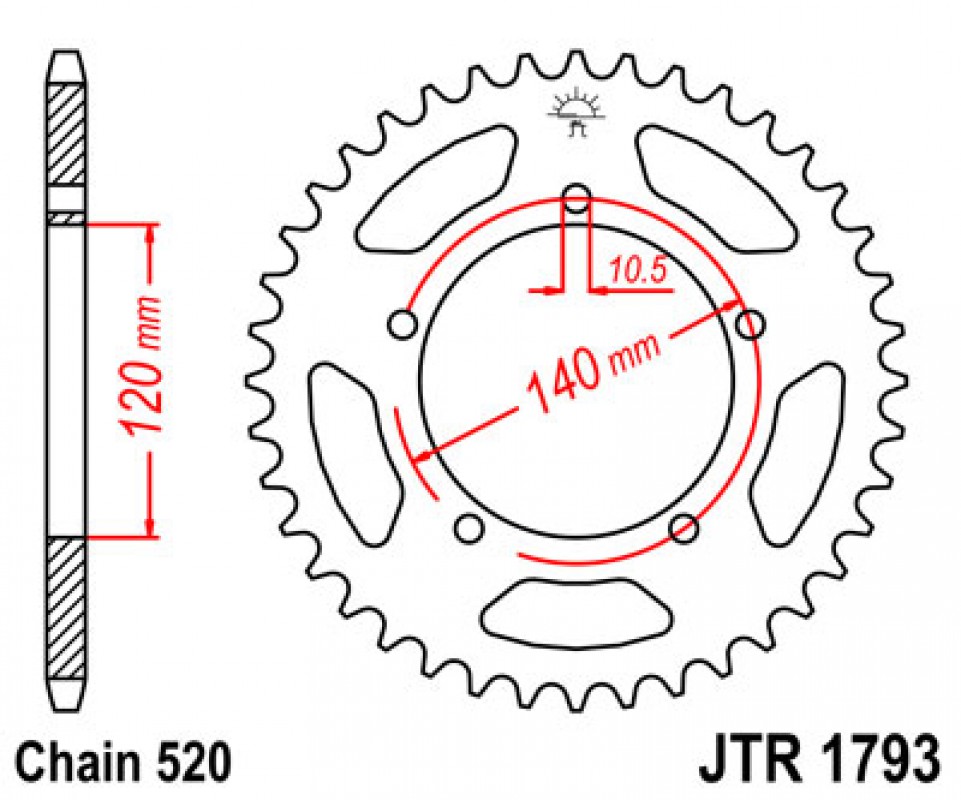 JT lánckerék  JTR1793.45