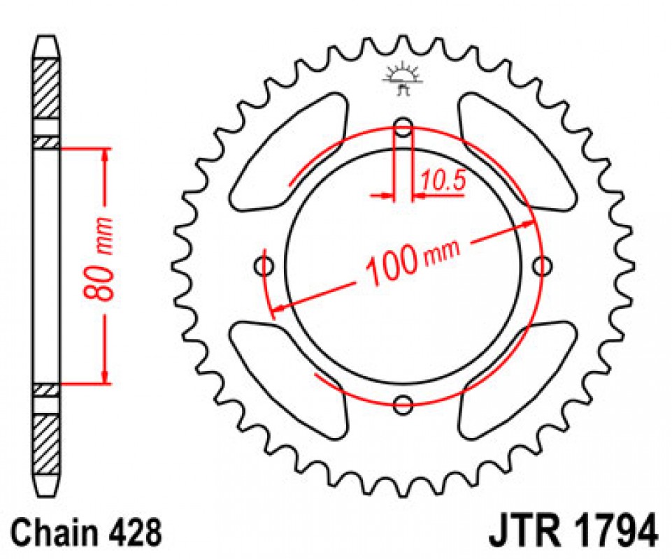 JT lánckerék JTR1794.45