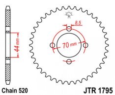 JT lánckerék JTR1795.22