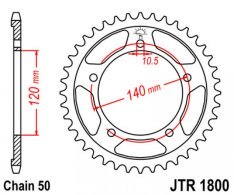 JT lánckerék JTR1800.43