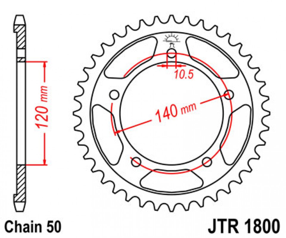 JT lánckerék JTR1800.47