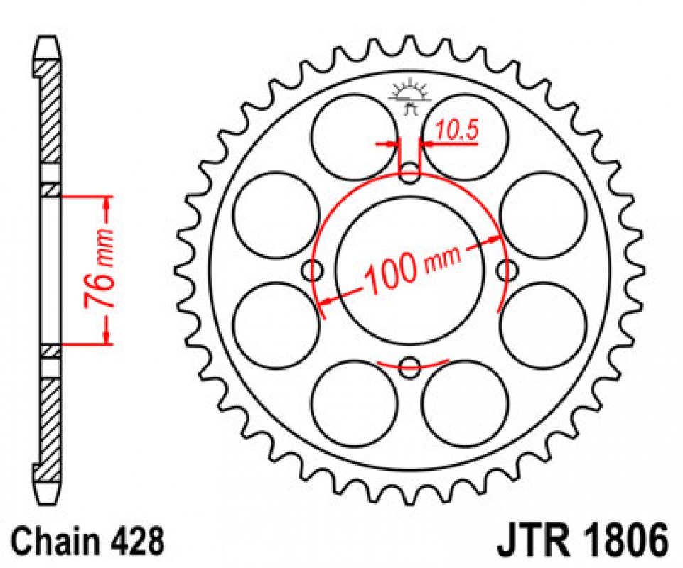 JT lánckerék JTR1806.47