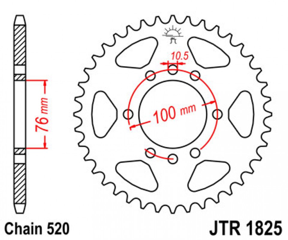 JT lánckerék JTR1825.37