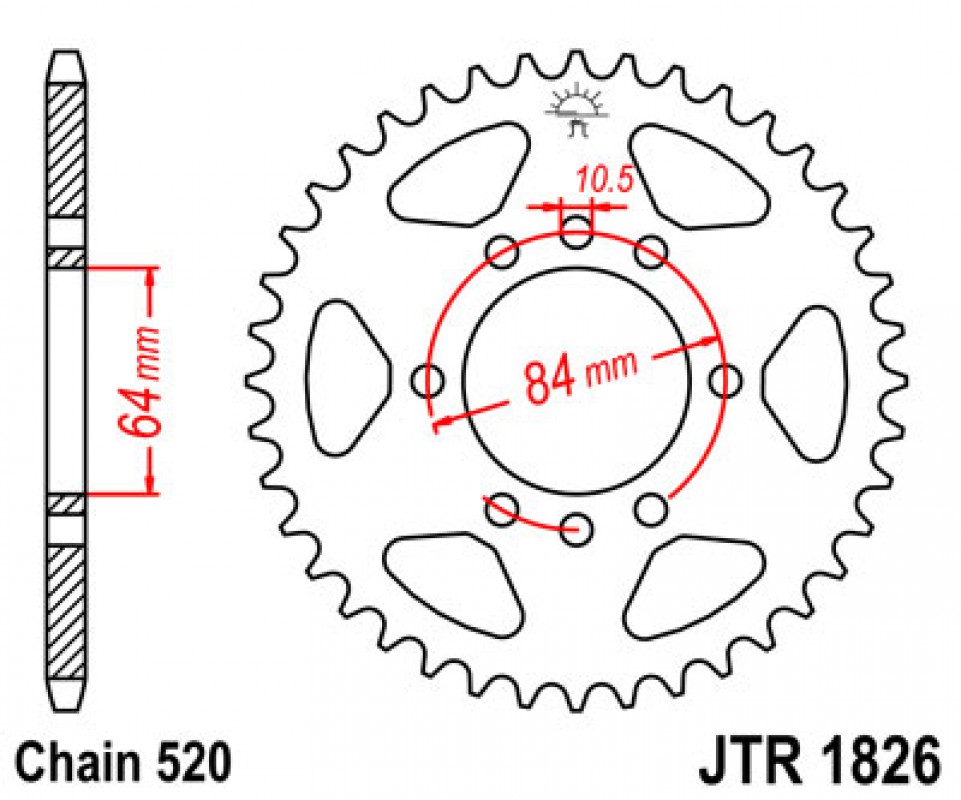 JT lánckerék JTR1826.37