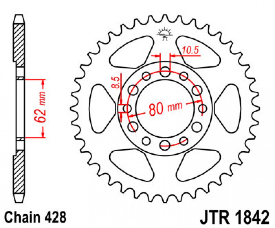 JT lánckerék JTR1842.37