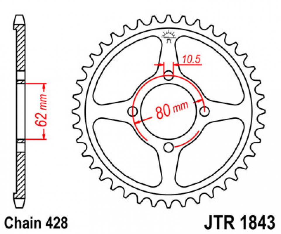 JT lánckerék JTR1843.54