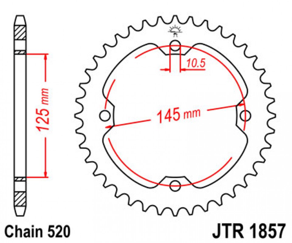 JT lánckerék JTR1857.37