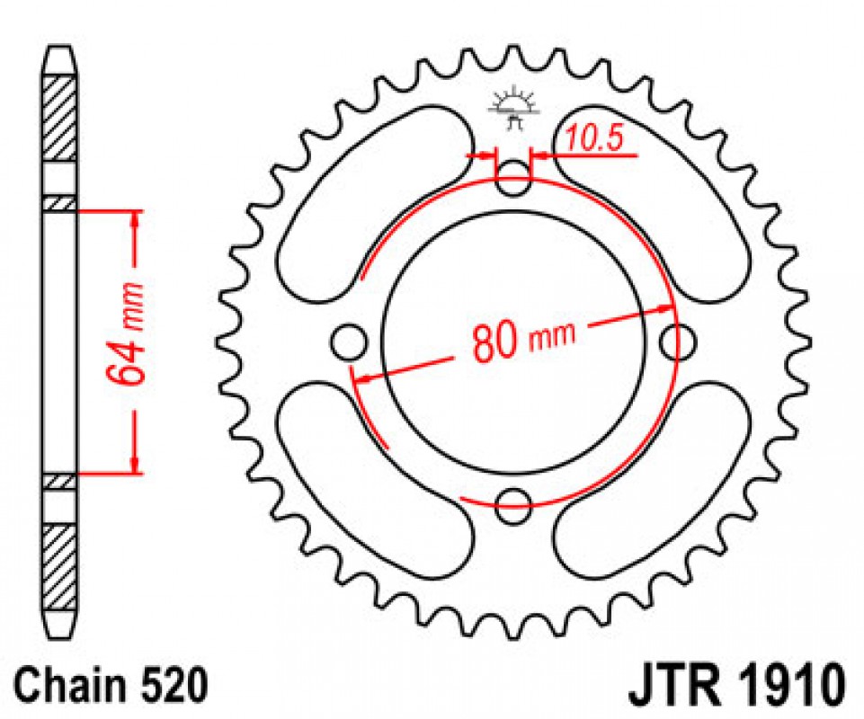 JT lánckerék JTR1910.32