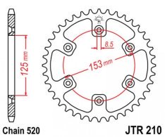 JT lánckerék  JTR210.38