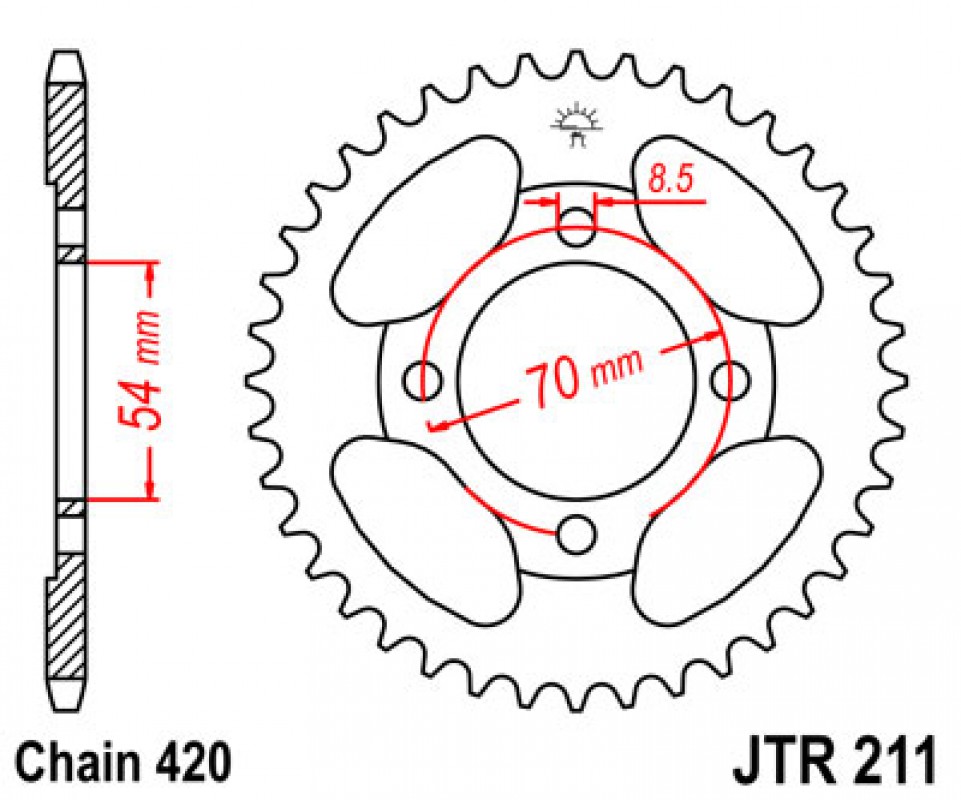 JT lánckerék JTR211.34