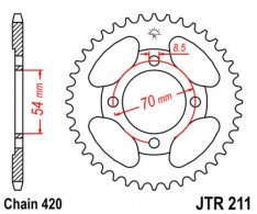 JT lánckerék JTR211.42