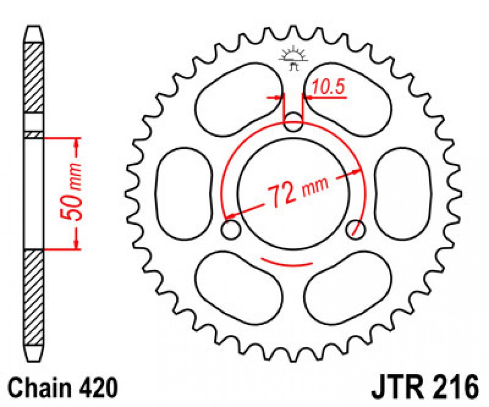 JT lánckerék JTR216.36