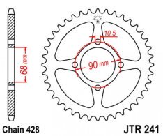 JT lánckerék JTR241.45