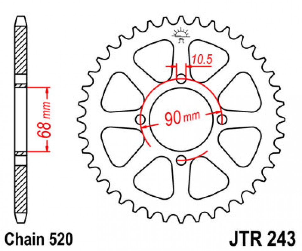 JT lánckerék JTR243.42