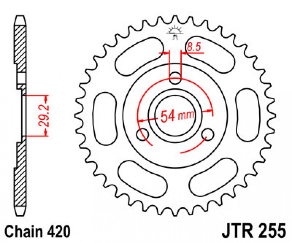 JT lánckerék JTR255.45