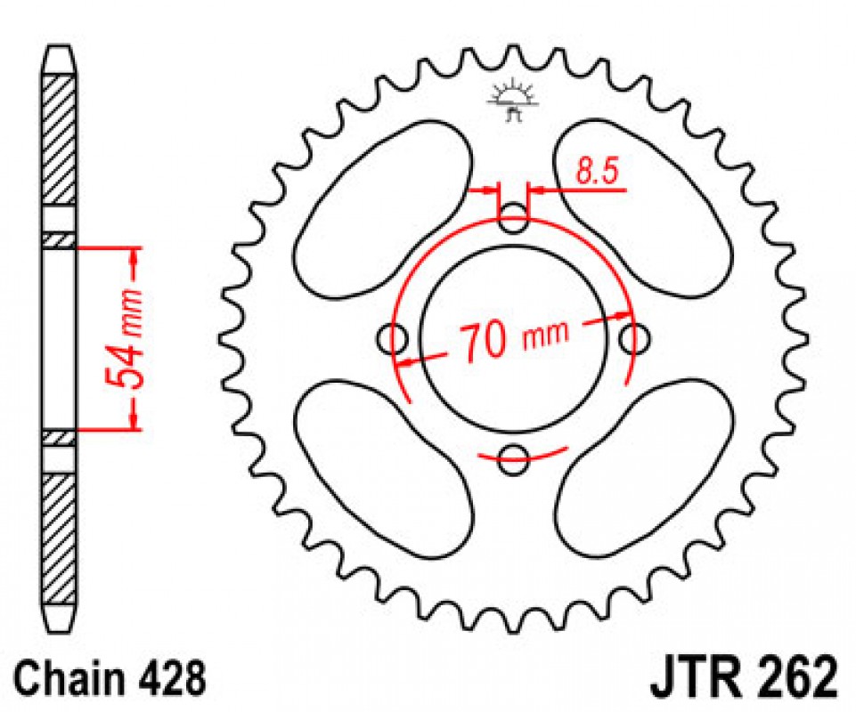 JT lánckerék JTR262.40