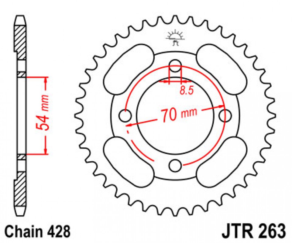 JT lánckerék JTR263.36