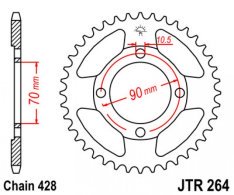 JT lánckerék JTR264.45