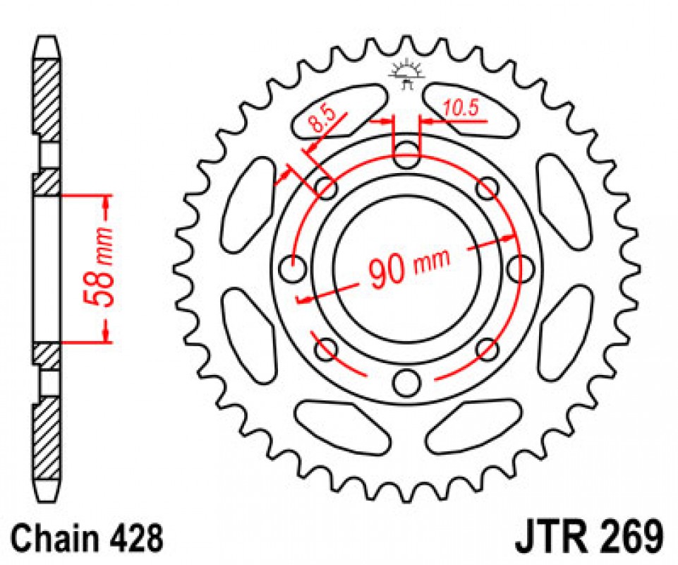 JT lánckerék JTR269.34