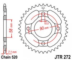 JT lánckerék JTR272.31