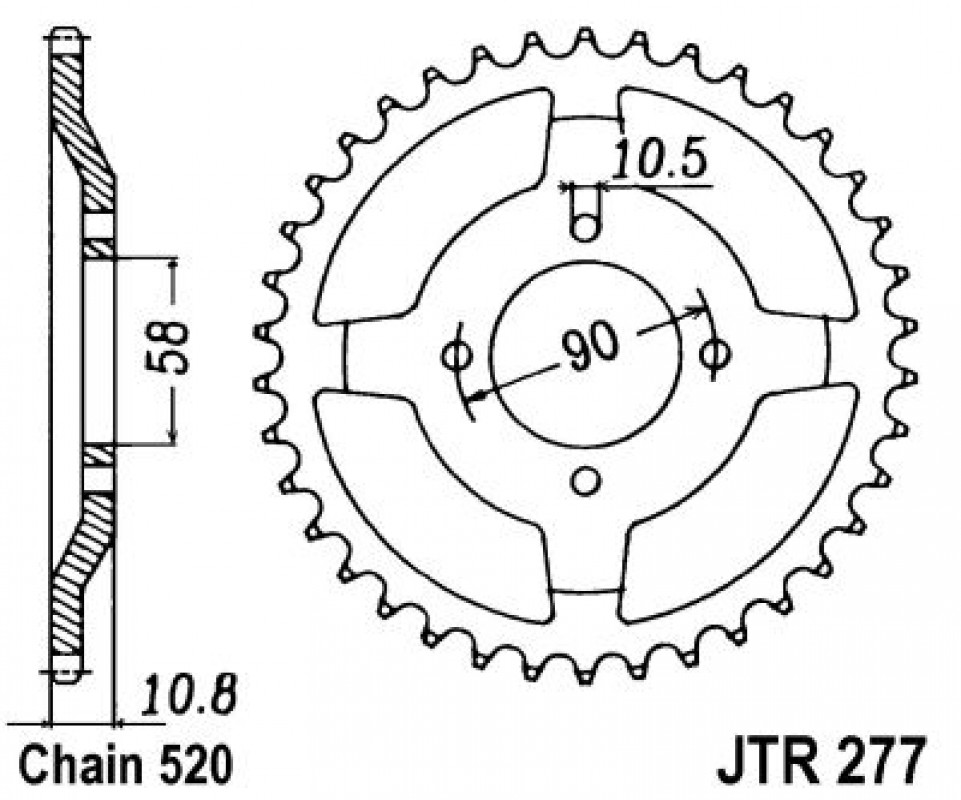 JT lánckerék JTR277.41