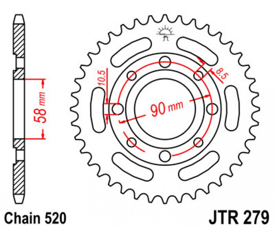 JT lánckerék JTR279.32