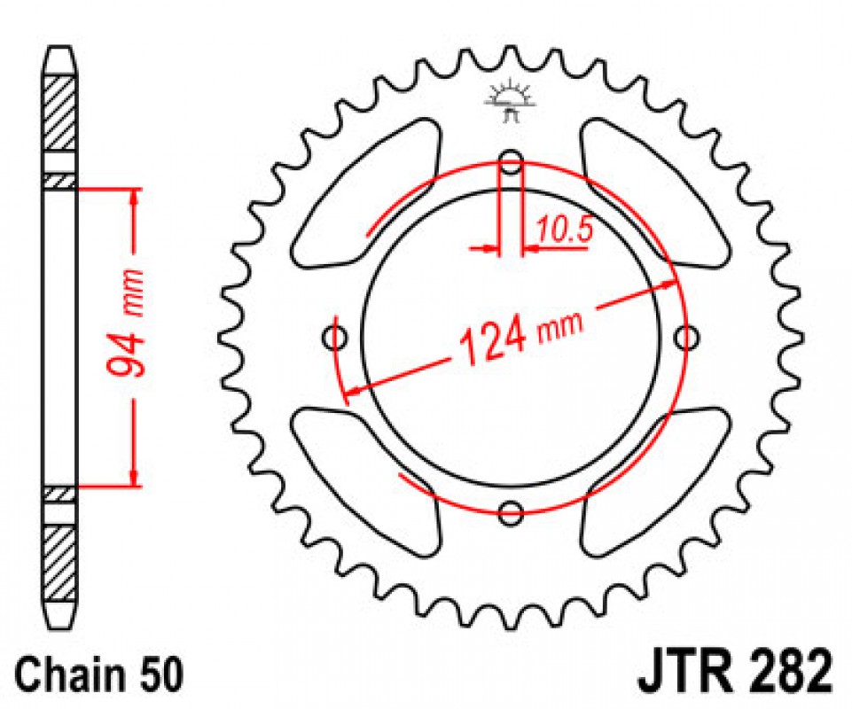 JT lánckerék JTR282.34