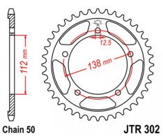 JT lánckerék JTR302.39