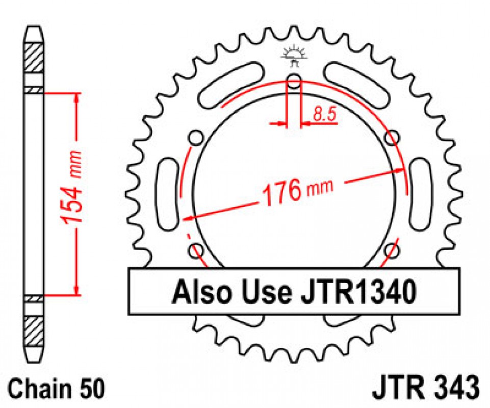 JT lánckerék JTR343.43