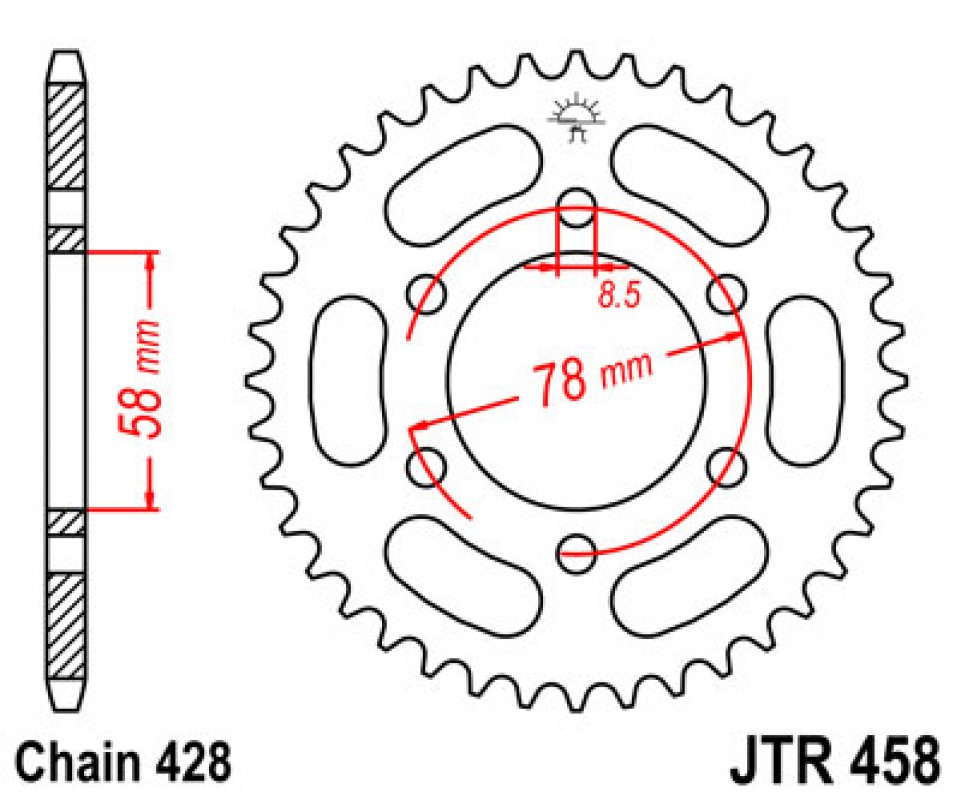 JT lánckerék JTR458.40