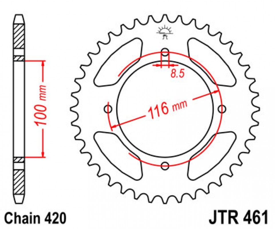 JT lánckerék JTR461.48