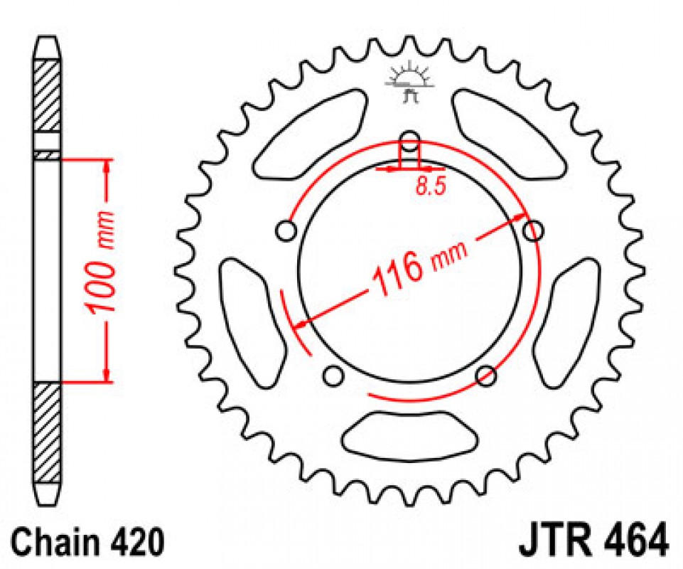 JT lánckerék JTR464.44