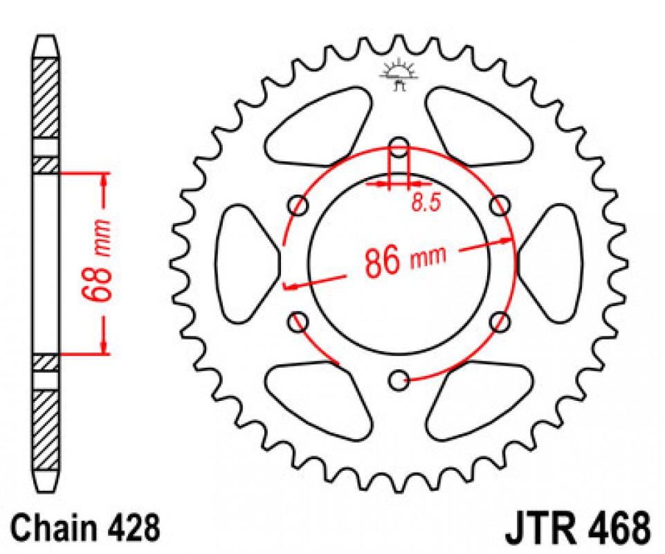 JT lánckerék JTR468.34