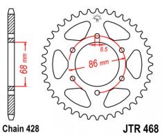 JT lánckerék JTR468.46