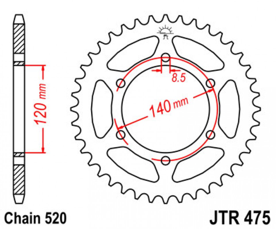 JT lánckerék JTR475.45